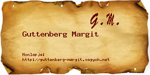 Guttenberg Margit névjegykártya